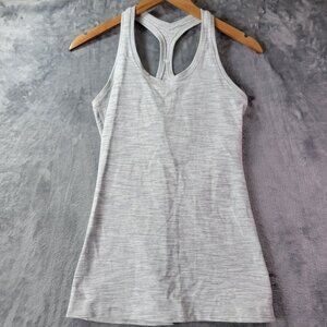 Lululemon Womens Racerback Tank Top Gray Heather Athletic Gym Activewear Workout